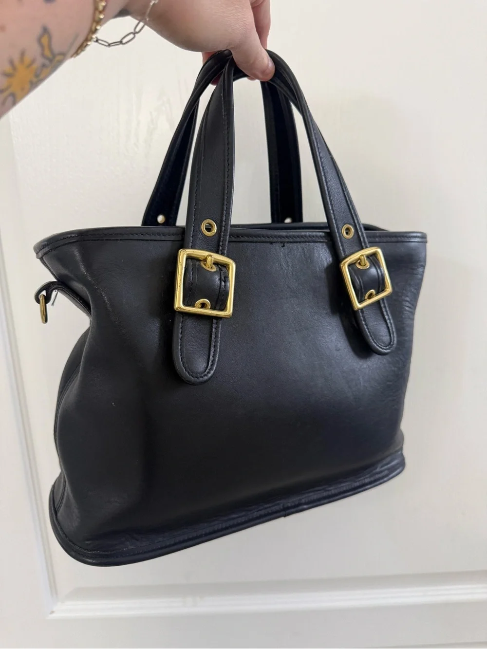 COACH Vintage Legacy Satchel Shoulder Crossbody Bag 9063  Black Glovetanned